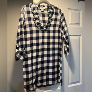 Vineyard vines navy white plaid dress